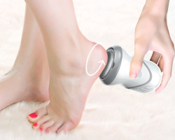 Аппарат по уходу за кожей стоп Wireless Portable Foot Sharpener S161 (2 режима работы, 3 насадки) / Пемза электрическая